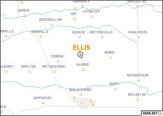 map of Ellis