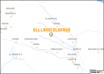 map of El Llano Colorado