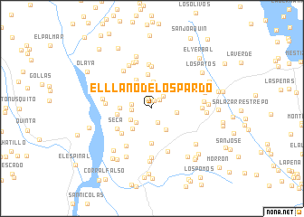 map of El Llano de Los Pardo