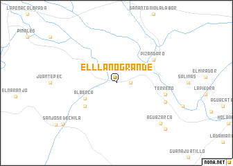 map of El Llano Grande