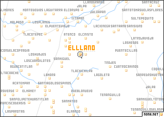 map of El Llano