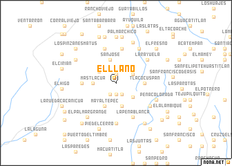 map of El Llano