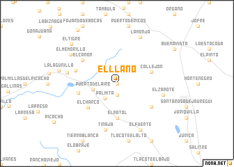 map of El Llano