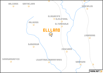 map of El Llano