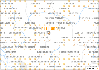 map of El Llano