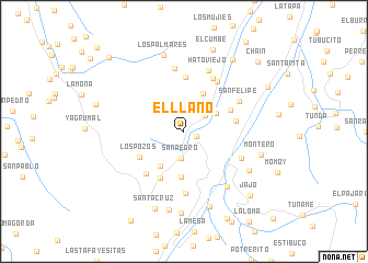 map of El Llano