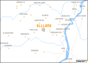 map of El Llano