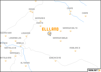 map of El Llano