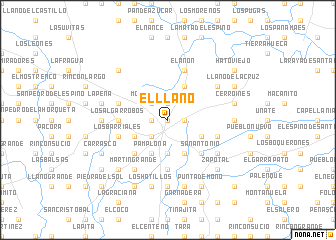 map of El Llano