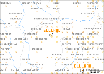 map of El Llano