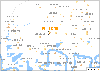 map of El Llano