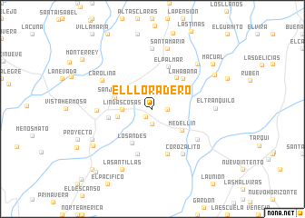 map of El Lloradero