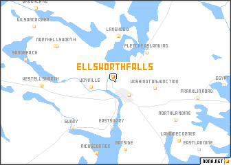 map of Ellsworth Falls