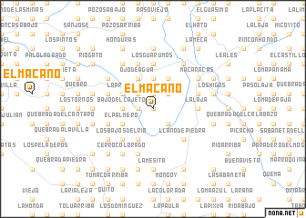 map of El Macano