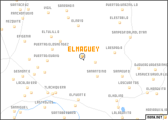 map of El Maguey