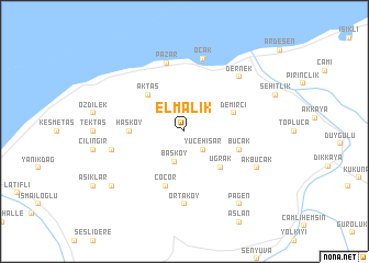 map of Elmalık