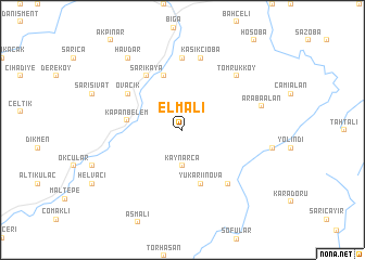 map of Elmalı