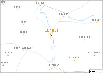 map of Elmalı