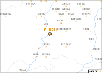 map of Elmalı