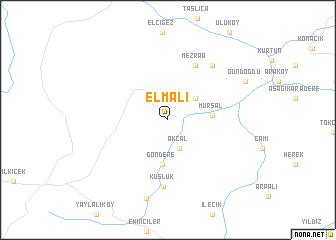 map of Elmalı