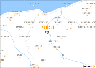 map of Elmalı