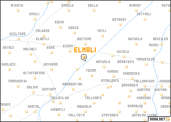 map of Elmalı