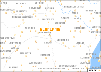 map of El Malpaís