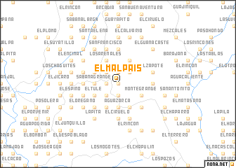 map of El Mal País