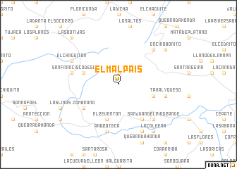 map of El Mal País