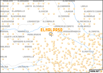 map of El Mal Paso