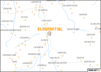 map of El Manantial