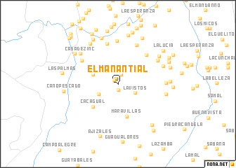 map of El Manantial