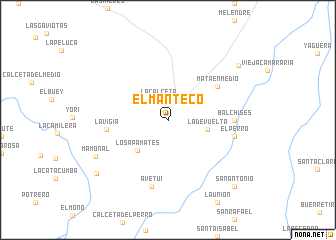 map of El Manteco