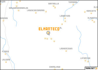 map of El Manteco