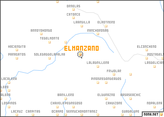 map of El Manzano