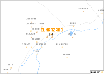 map of El Manzano