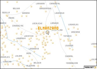 map of El Manzano