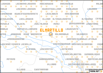 map of El Martillo