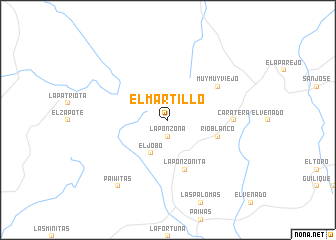 map of El Martillo