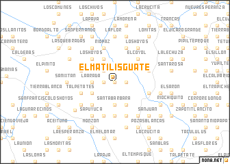 map of El Matilisguate