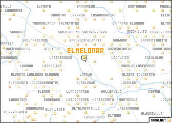 map of El Melonar