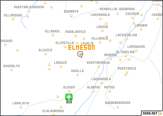 map of El Mesón