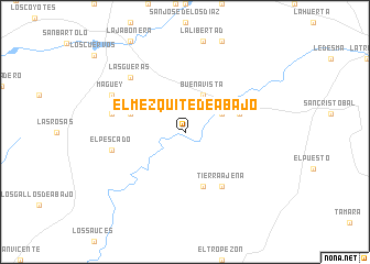 map of El Mezquite de Abajo
