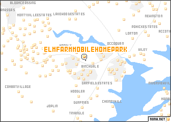 map of Elm Farm Mobile Home Park