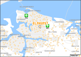 map of Elmhurst