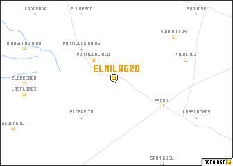 map of El Milagro