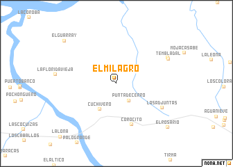 map of El Milagro