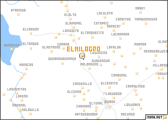 map of El Milagro