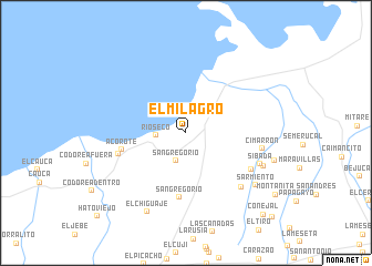 map of El Milagro