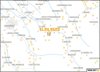 map of El Milagro